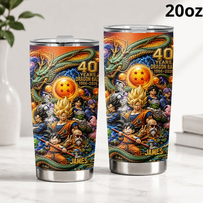 The Strongest 40th Anniversary - Personalized Seven Balls Tumbler With Gift Box