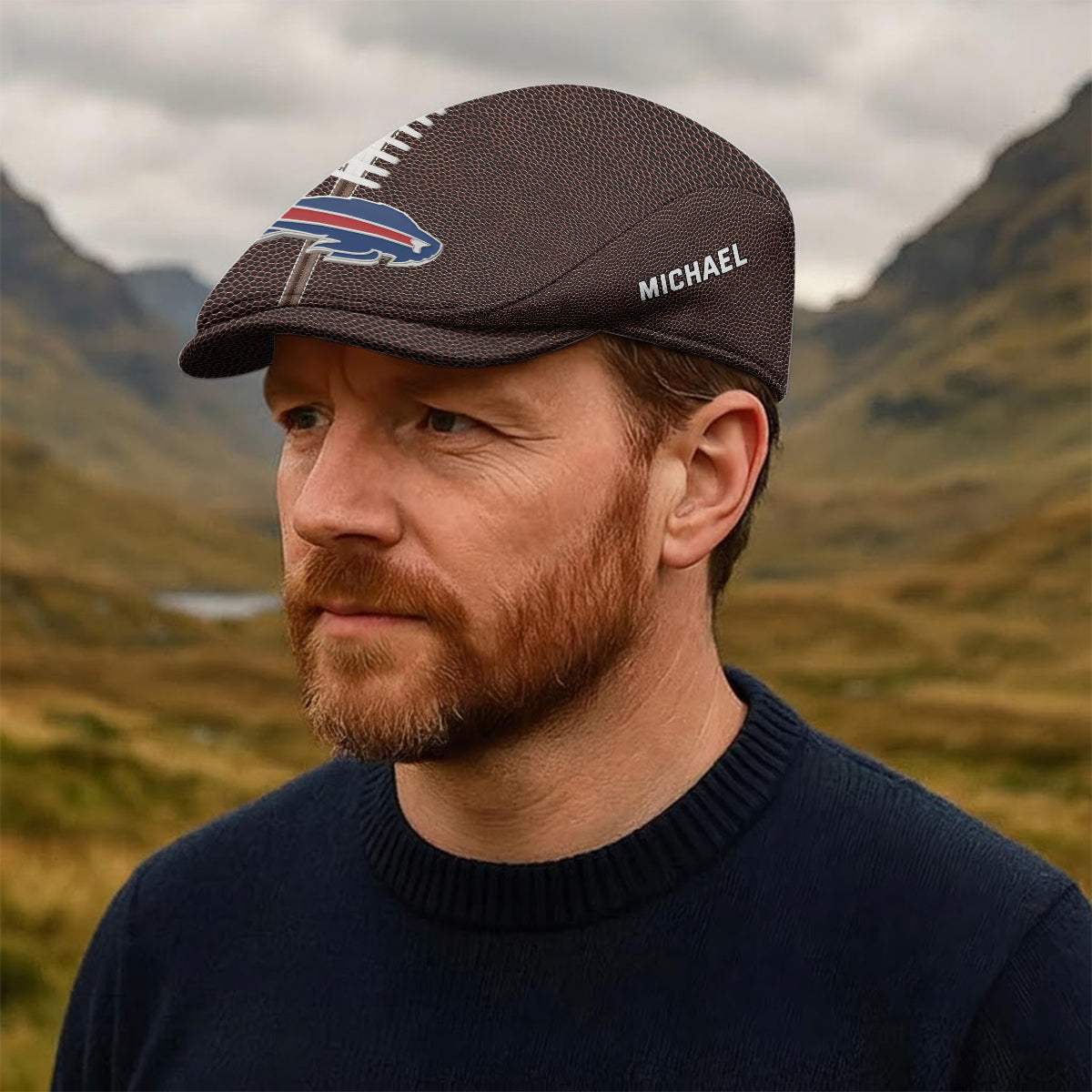 American Football Season - Personalized Football Newsboy Cap