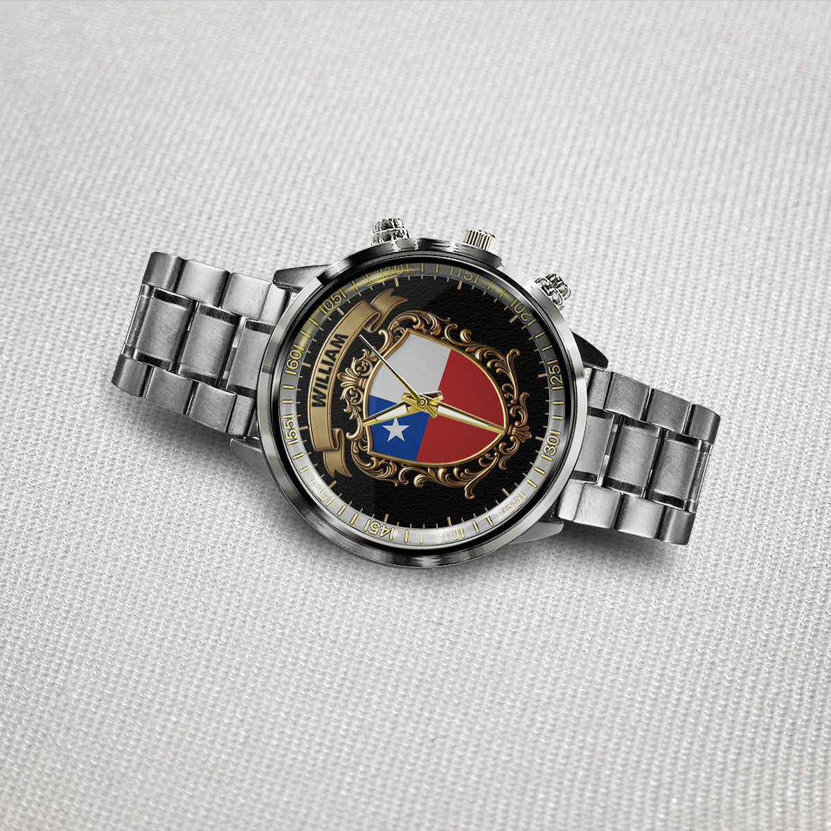 Flag of Chile - Personalized Expats Hand Watch
