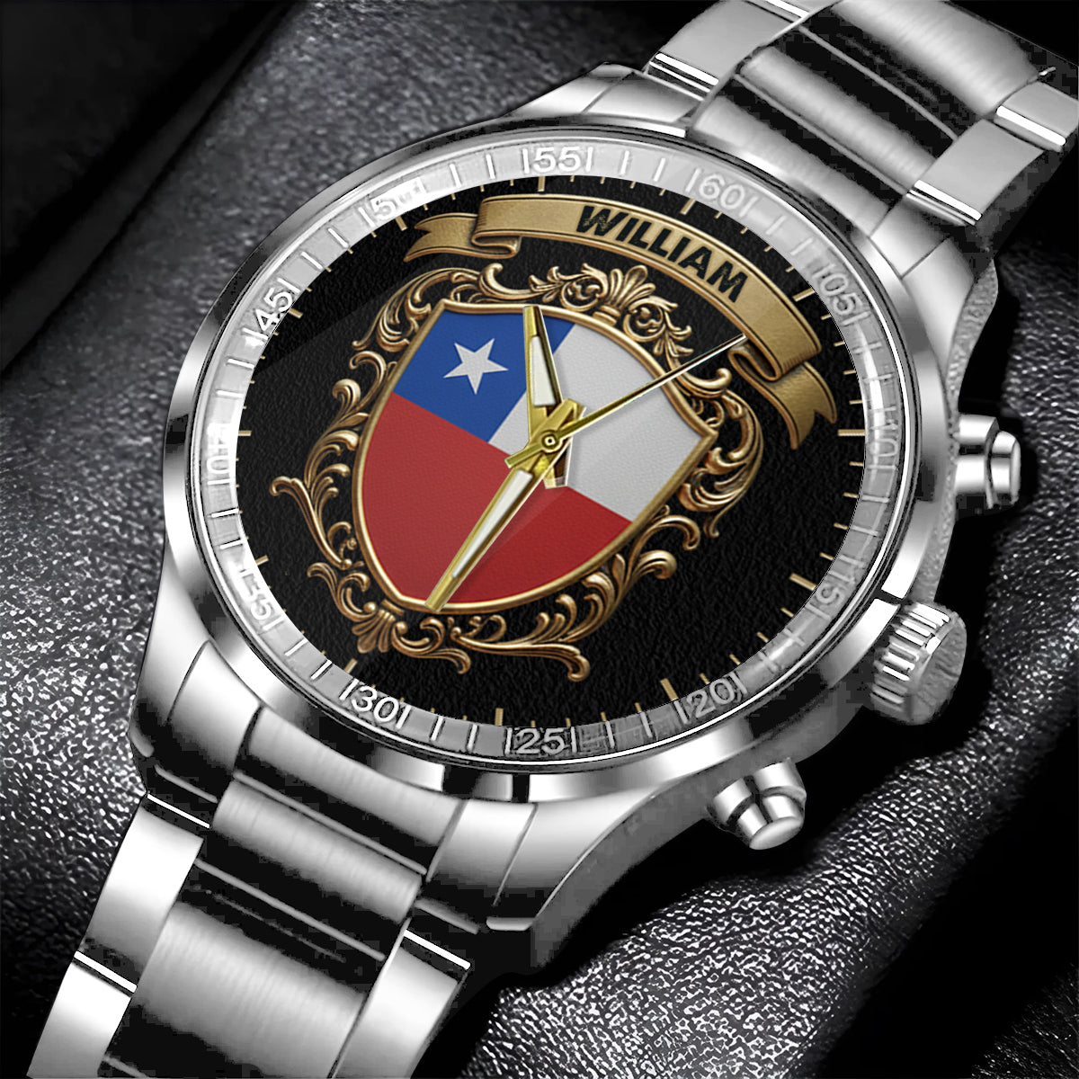 Flag of Chile - Personalized Expats Hand Watch