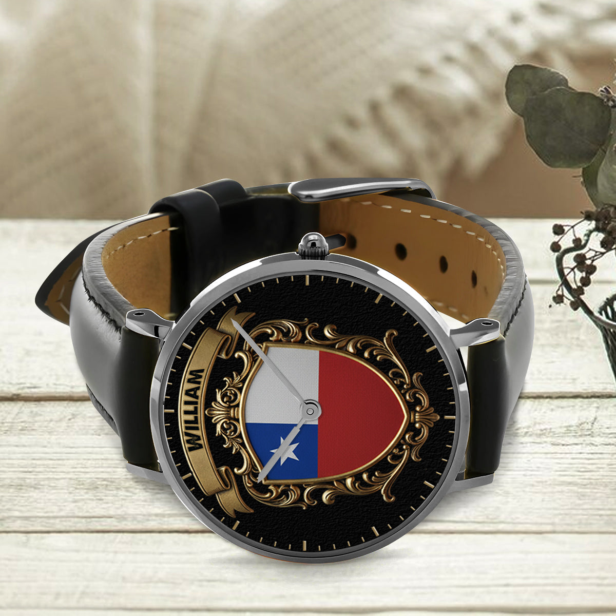Flag of Chile - Personalized Expats Hand Watch