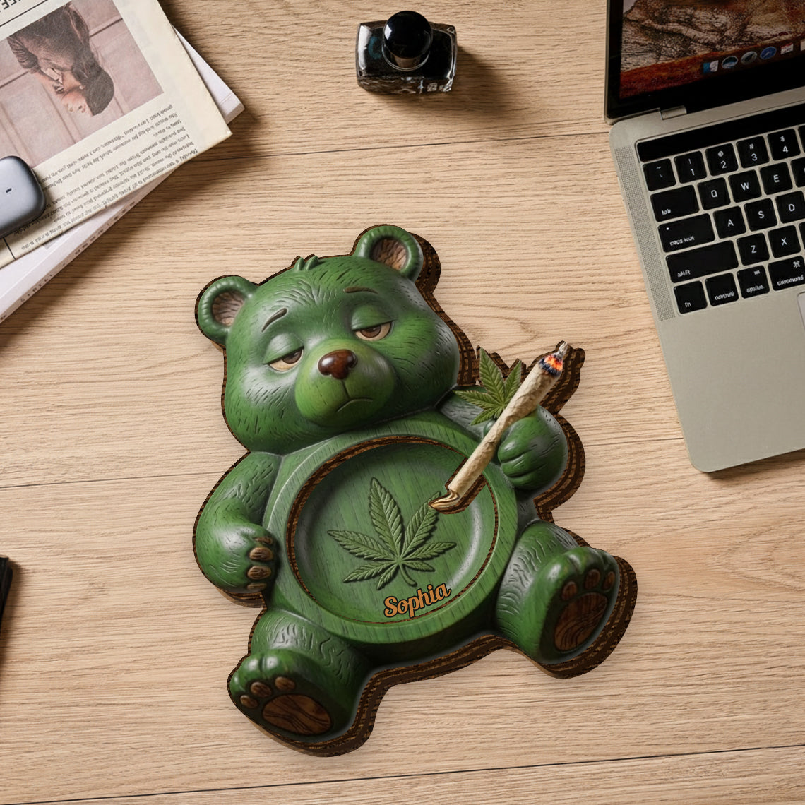 Get High - Personalized Weed Wood Tray