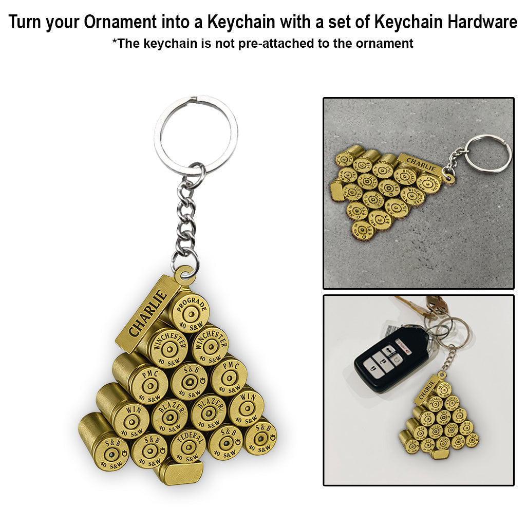 40 Brass Christmas Tree - Personalized Veteran Ornament