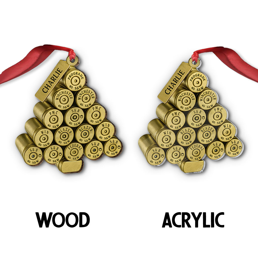40 Brass Christmas Tree - Personalized Veteran Ornament