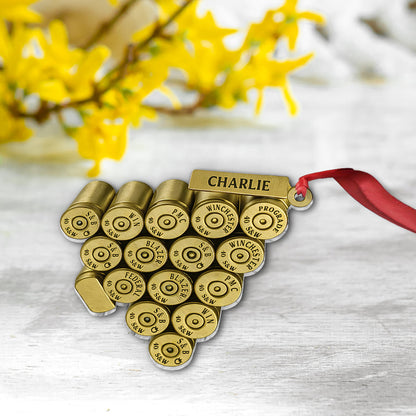 40 Brass Christmas Tree - Personalized Veteran Ornament