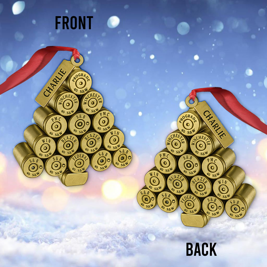 40 Brass Christmas Tree - Personalized Veteran Ornament