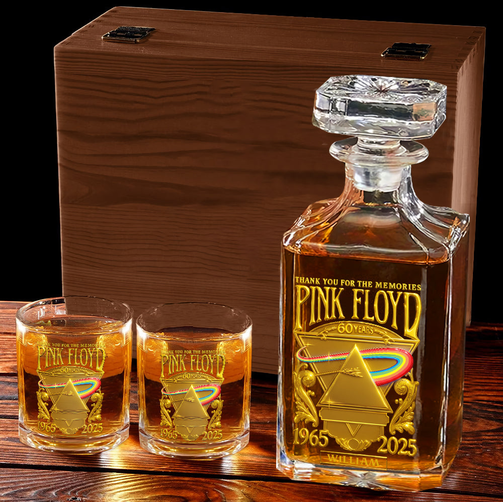 Pink Fl Rock Band - Personalized The Prism Whiskey Decanter Set