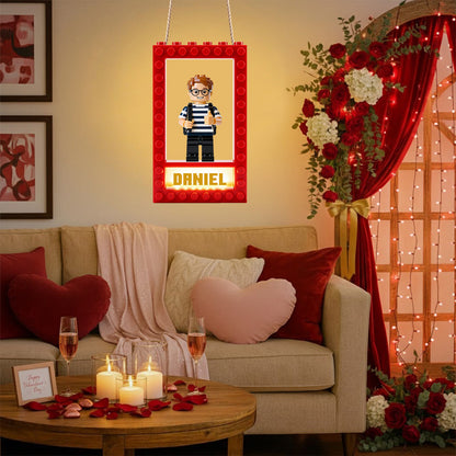 Brick Doorsign - Personalized Kid LED Light Acrylic Sign