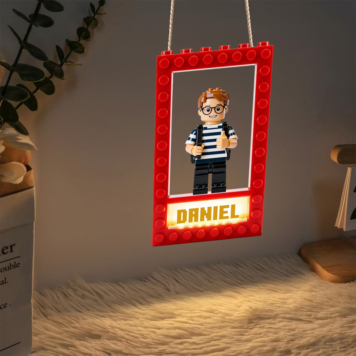 Brick Doorsign - Personalized Kid LED Light Acrylic Sign