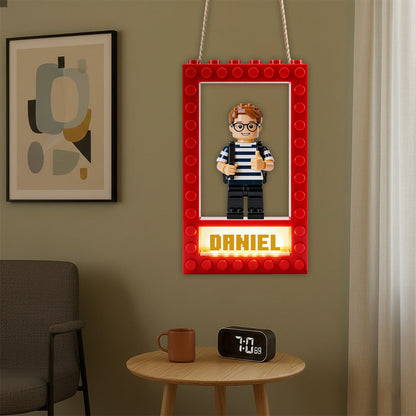Brick Doorsign - Personalized Kid LED Light Acrylic Sign