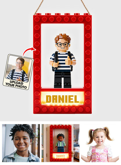 Brick Doorsign - Personalized Kid LED Light Acrylic Sign