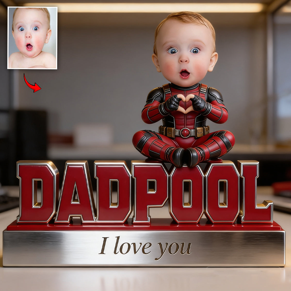 Luxury Dadpool Keepsake - Personalized The Psychopath Custom Shaped Acrylic Plaque