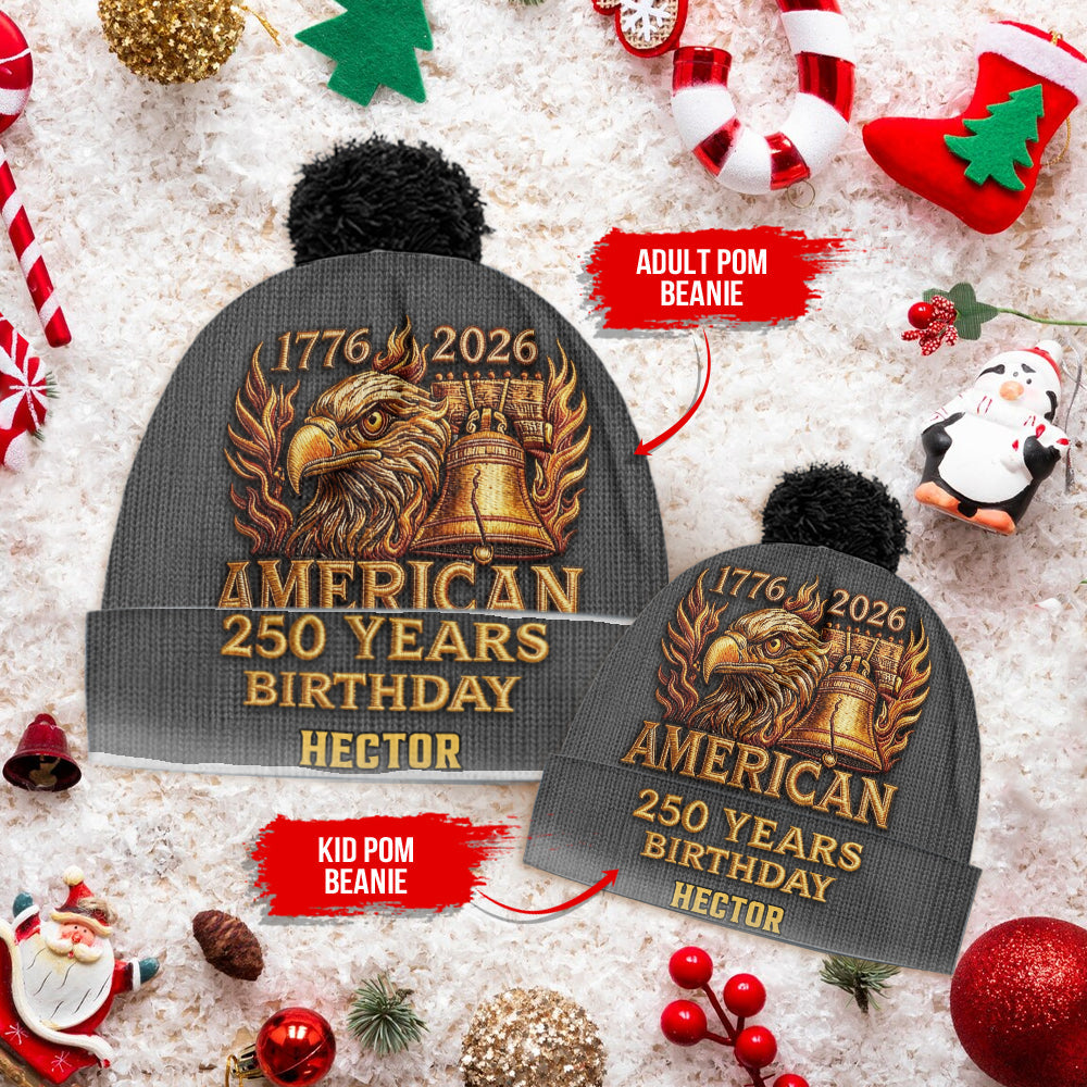 U.S. 250th Anniversary - Personalized Patriot Beanie Hat