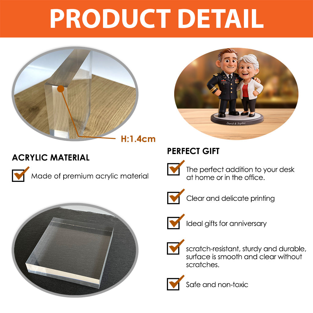 Couple Gift - Personalized Couple Custom Shaped Acrylic Plaque