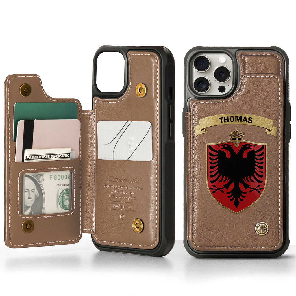 Proud Albania - Personalized Expats Wallet Phone Case