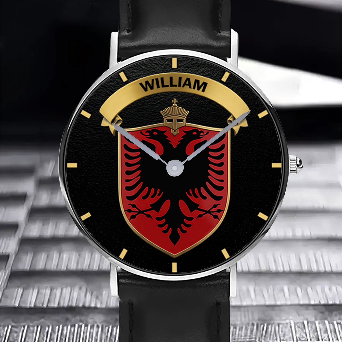 Proud Albania - Personalized Expats Hand Watch