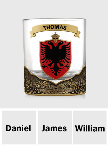 Proud Albania - Personalized Expats Whiskey Glass