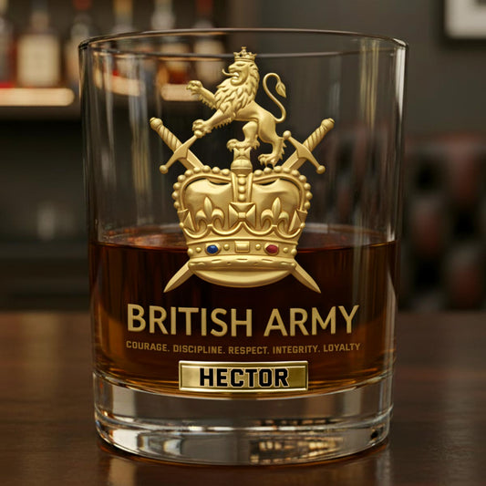 Premium American Pride US - Personalized Veteran Whiskey Glass