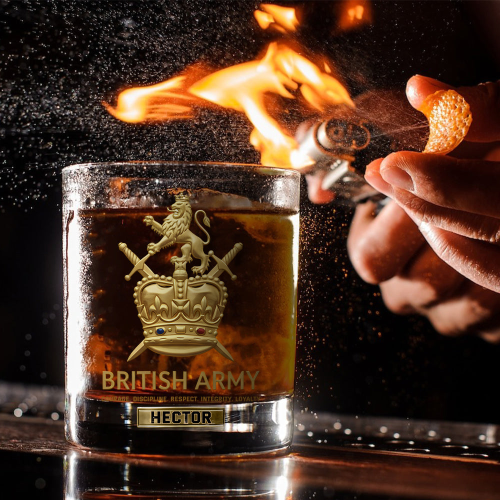 Premium American Pride US - Personalized Veteran Whiskey Glass