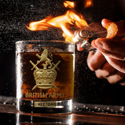 Premium American Pride US - Personalized Veteran Whiskey Glass
