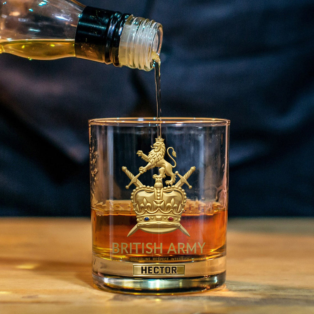 Premium American Pride US - Personalized Veteran Whiskey Glass