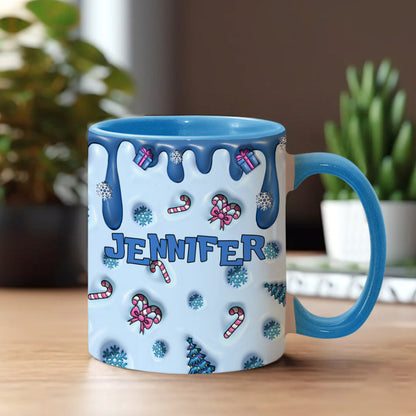 Ohana Merry Stitchmas - Personalized Ohana Accent Mug