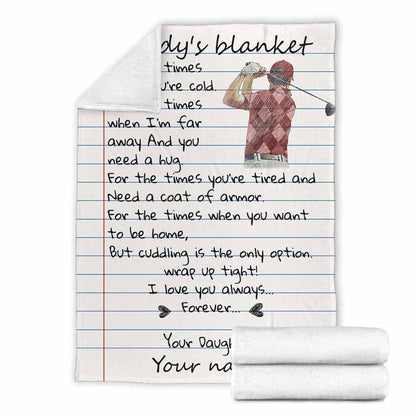 Daddy's - Golf Personalized Blanket