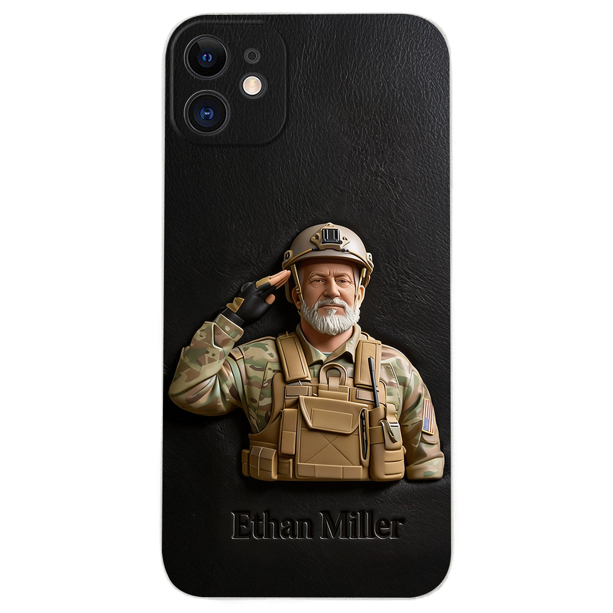 Custom Any Photo - Personalized Veteran Leather Phone Case