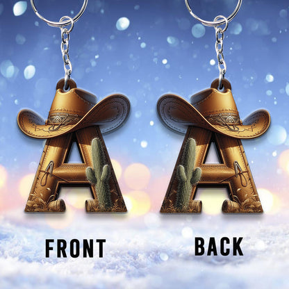 Western Letter - Personalized Keychain