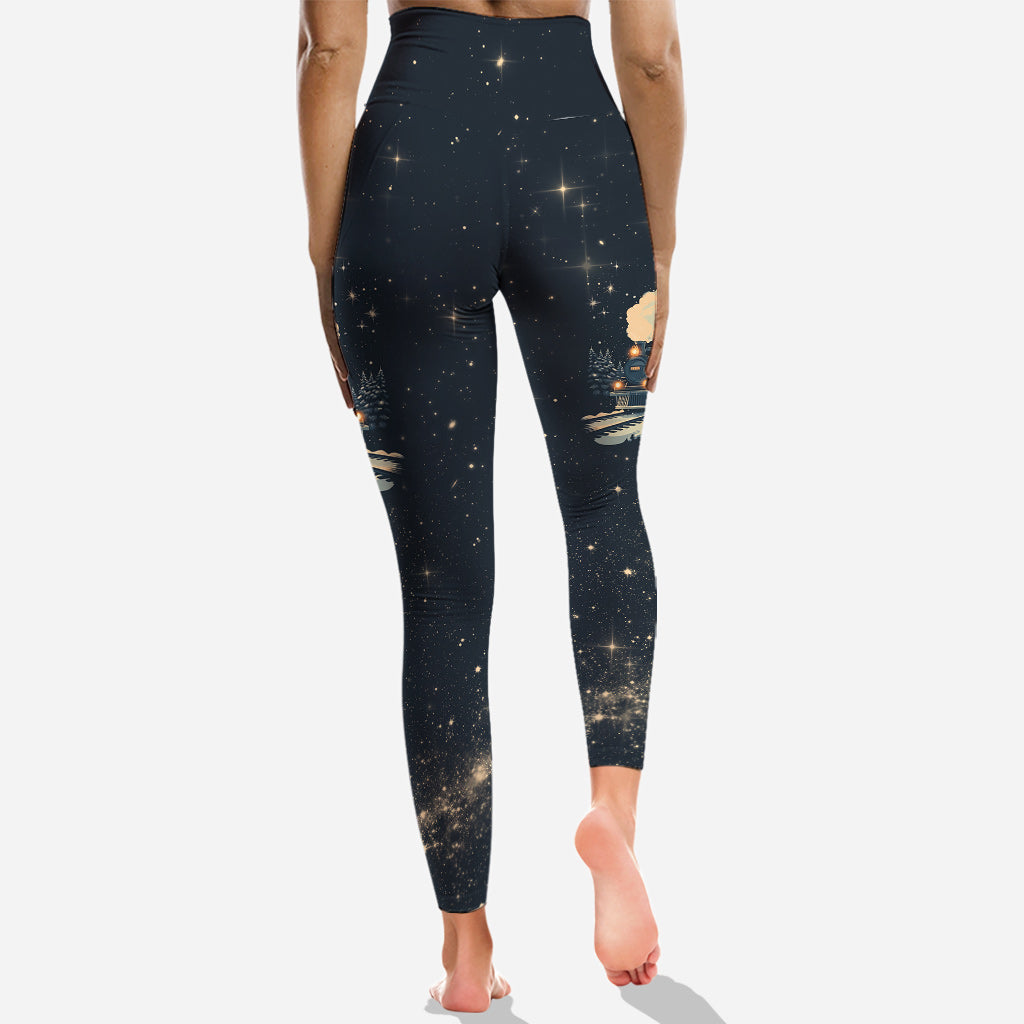 All Abroad Admit One - Personalized Christmas Movie Hoodie and Leggings