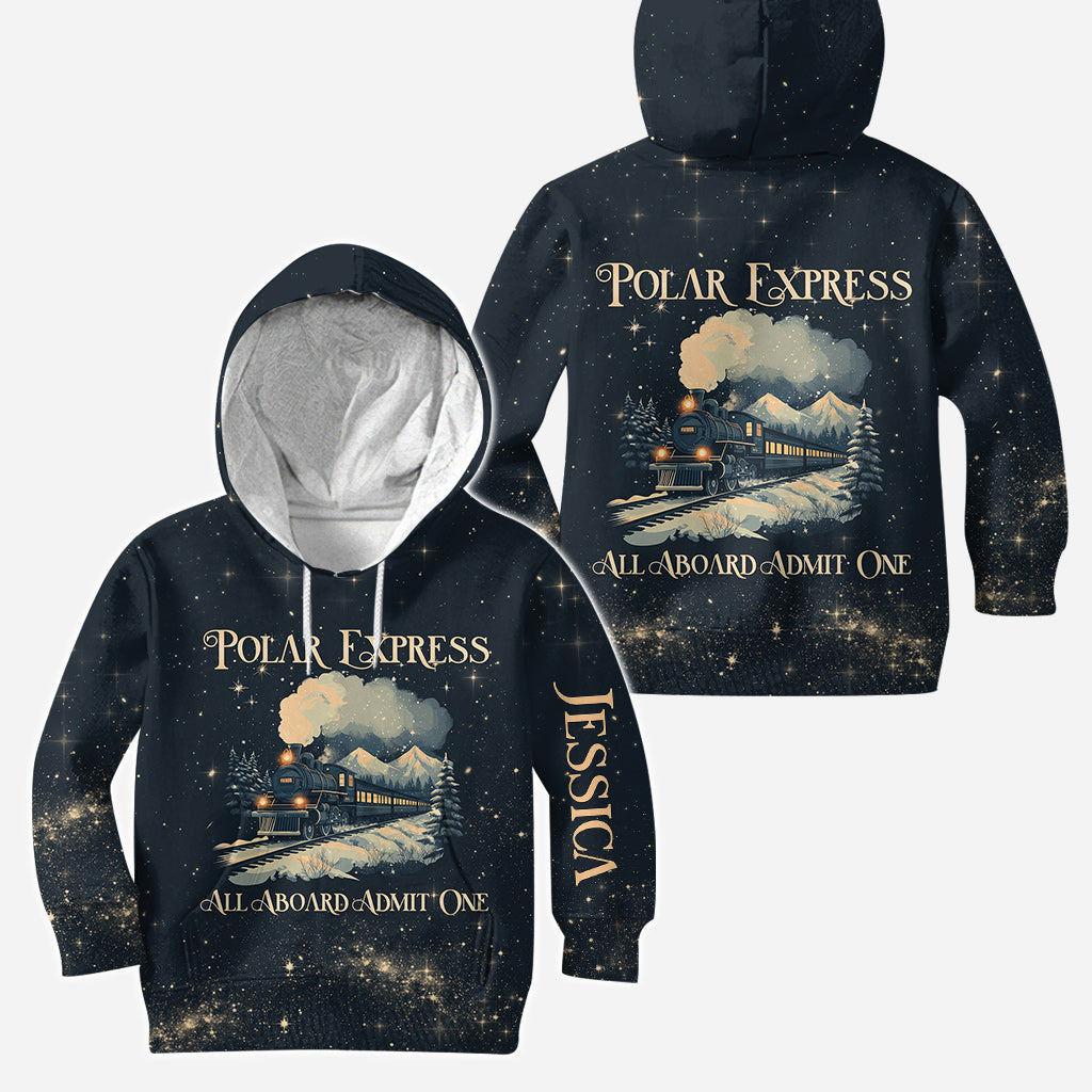 All Abroad Admit One - Personalized Christmas Movie Hoodie and Leggings