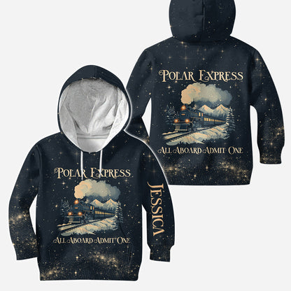 All Abroad Admit One - Personalized Christmas Movie Hoodie and Leggings