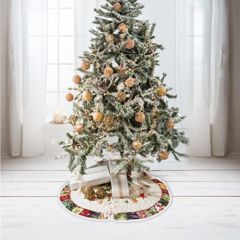 Merry Christmas - Personalized Family Tree Skirt