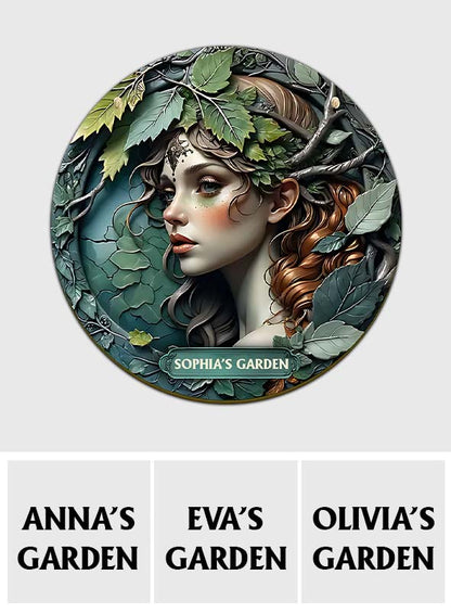 Plant Lady - Personalized Gardening Round Wood Sign