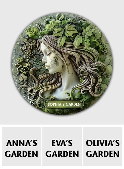 Plant Lady - Personalized Gardening Round Wood Sign