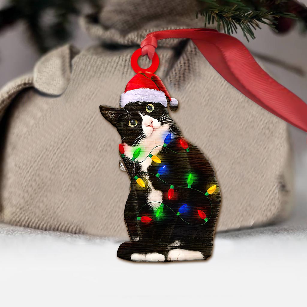 Tuxedo Cat - Cat Ornament (Printed On Both Sides) 1022