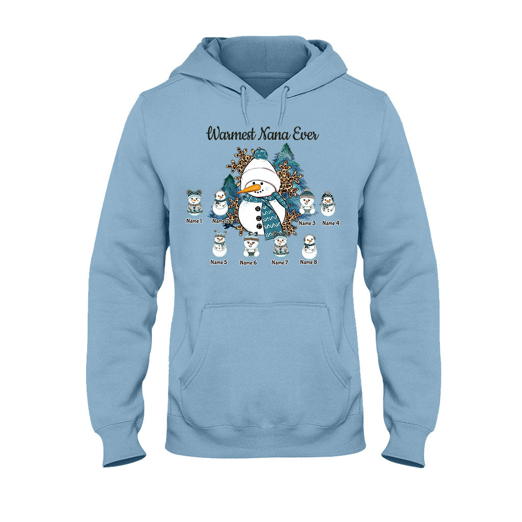 Warmest Grandma Ever - Personalized Christmas  T-shirt and Hoodie