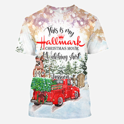 Christmas Movie Watching - Personalized All Over Shirt