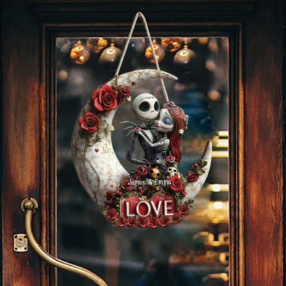 Til Death Do Us Part - Personalized Nightmare Custom Shaped Wood Sign
