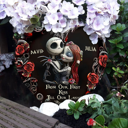 Till Death Do Us Part - Personalized Nightmare Heart Shaped Stone