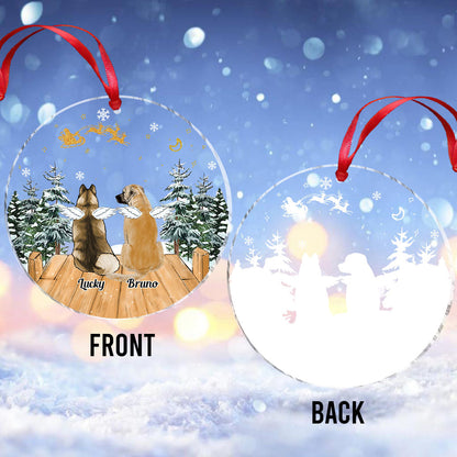In Loving Memory - Gift for dog lovers, who lost dog, who lost cat - Personalized Transparent Ornament