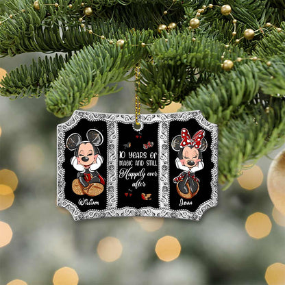 You And Me We Got This - Personalized Christmas Mouse Scalloped Aluminium Ornament (Printed On Both Sides)