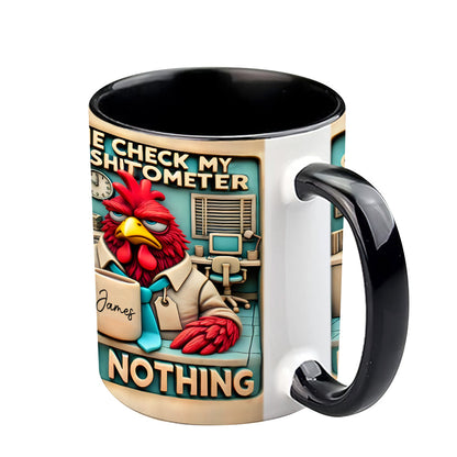Let Me Check My Giveashitometer Nope Nothing - Personalized Colleague Accent Mug