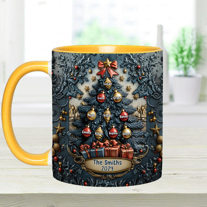 Merry Christmas - Personalized Family Accent Mug