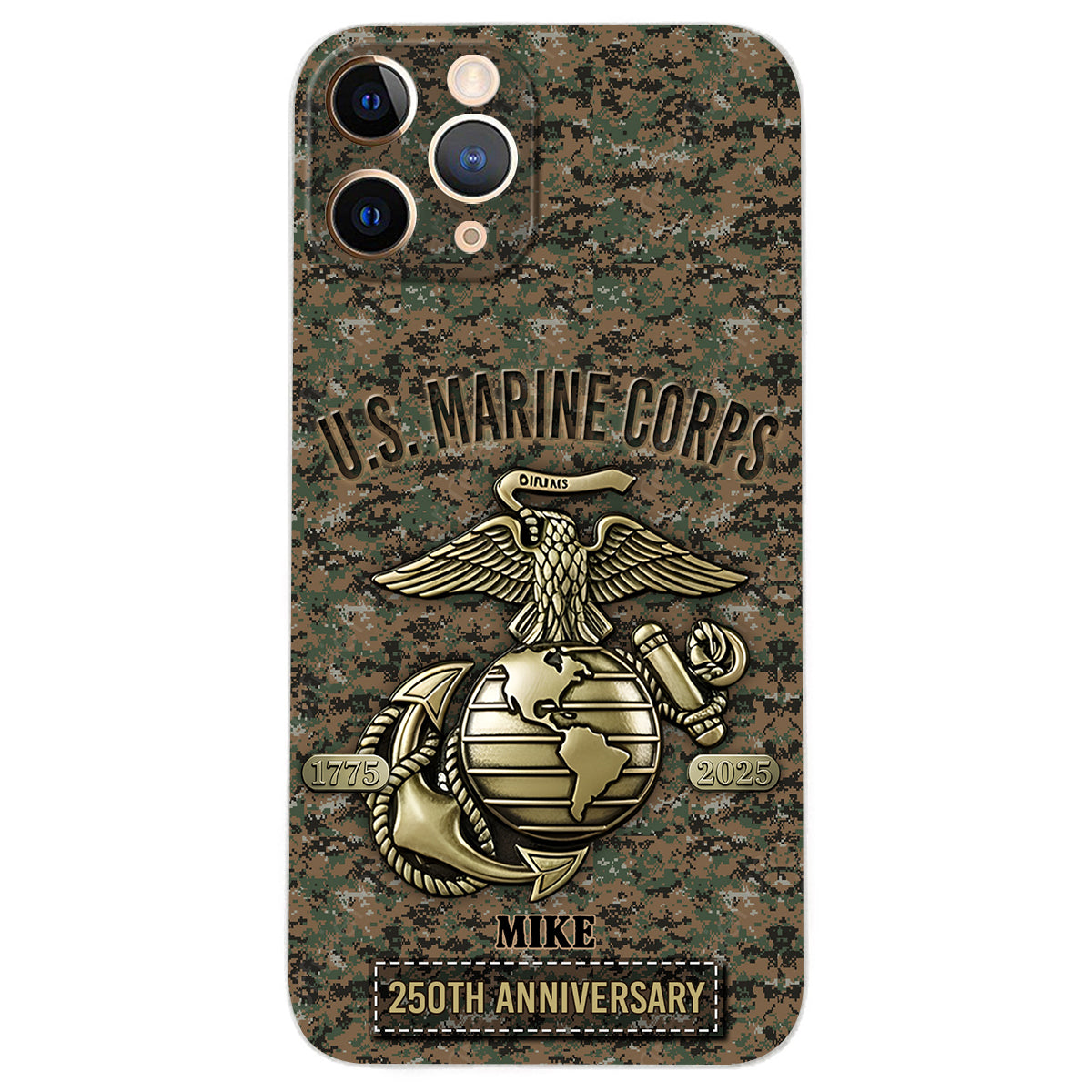 250th Anniversary - Personalized Veteran Leather Phone Case