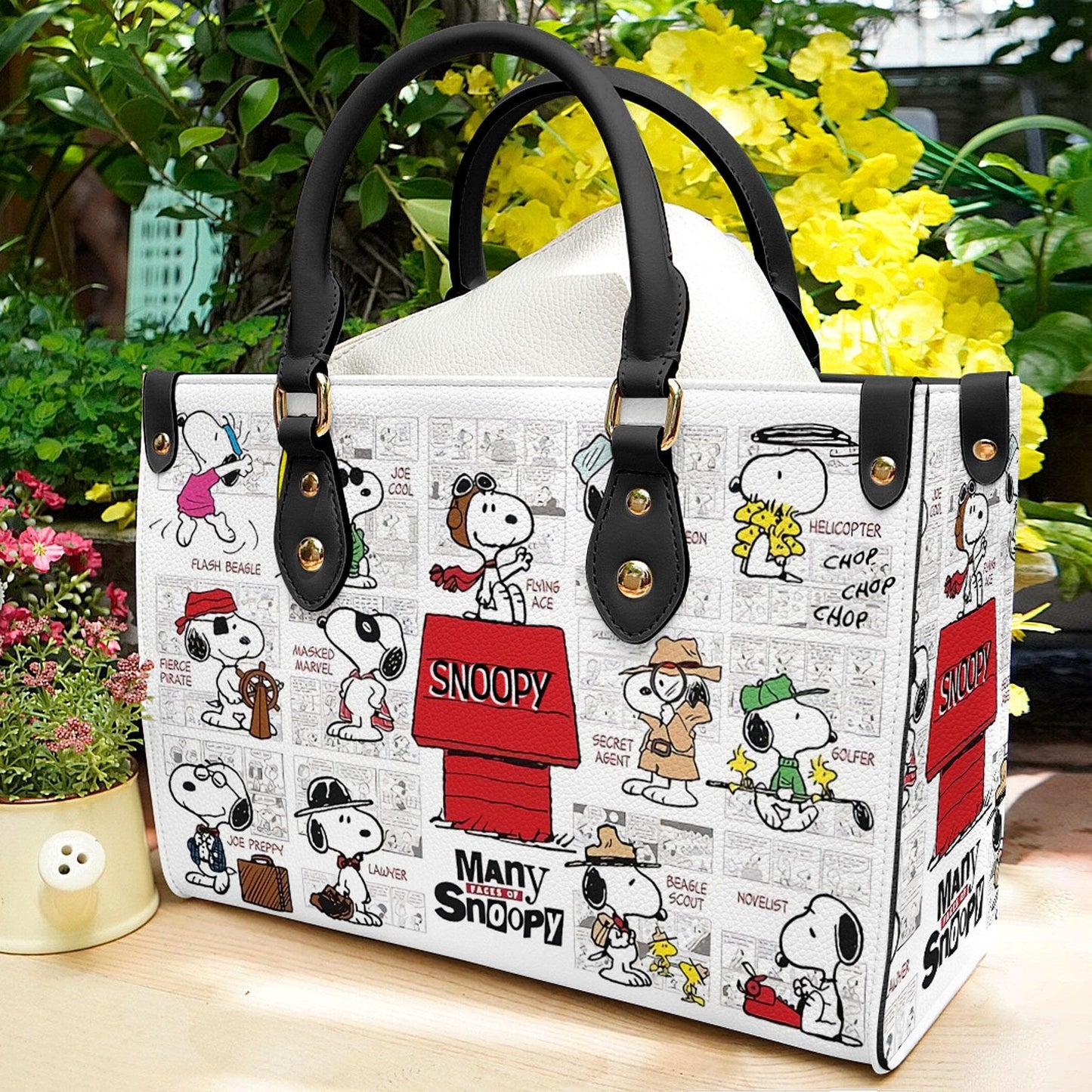 Many Faces Leather Handbag