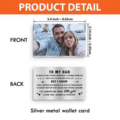 To My Dad - Gift for dad, grandma, grandpa, mom, uncle, aunt - Personalized Wallet Insert Card