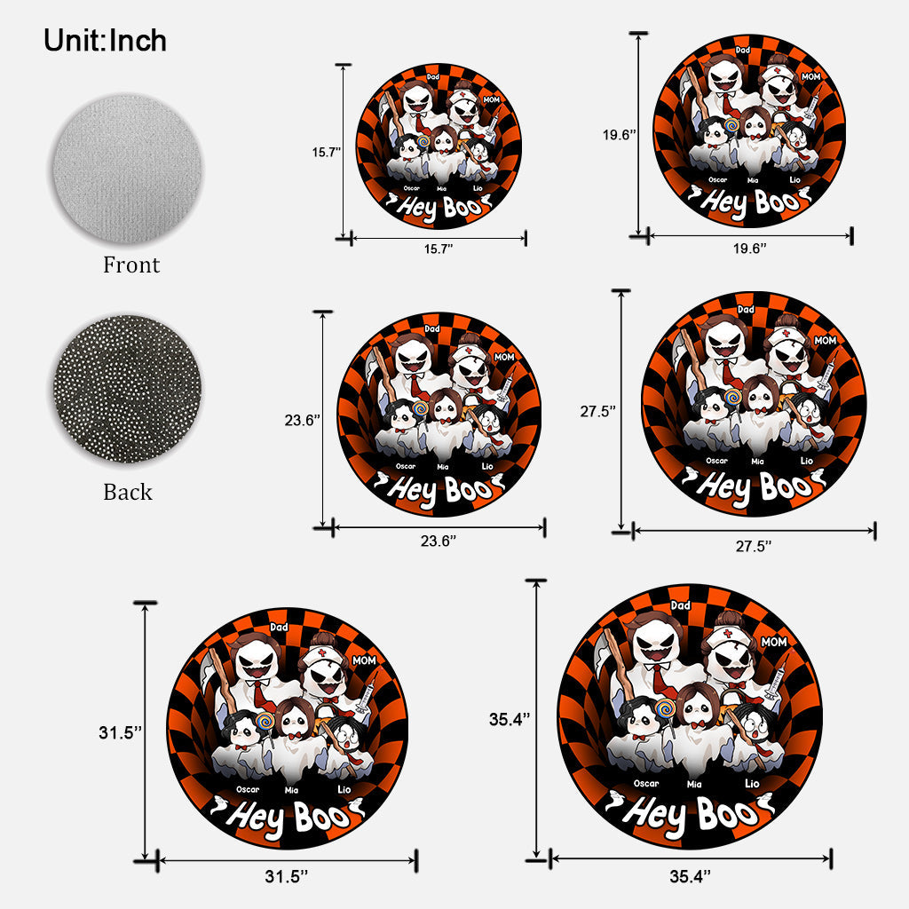 Happy Halloween - Personalized Family Shaped Doormat