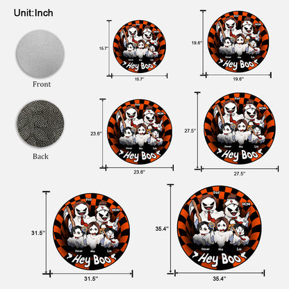 Happy Halloween - Personalized Family Shaped Doormat