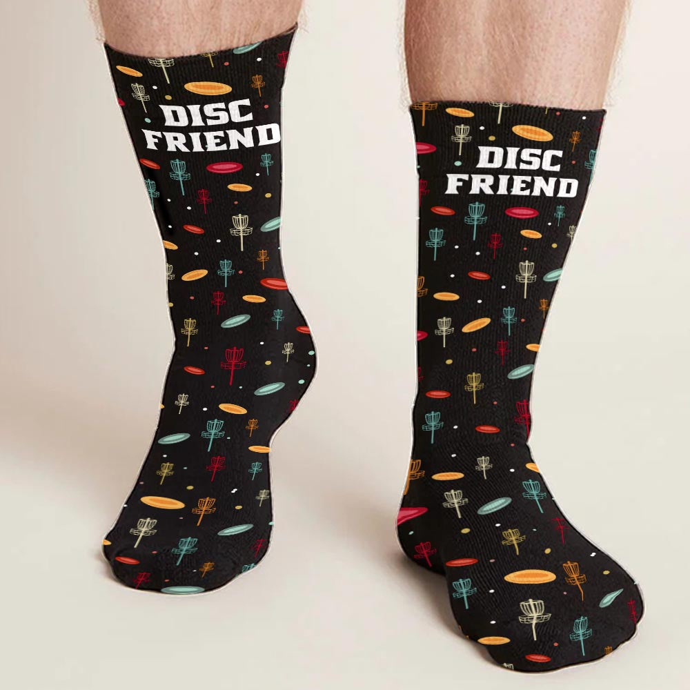 Disc Daddy - Disc Golf gift for dad, grandma, grandpa, mom - Personalized Socks